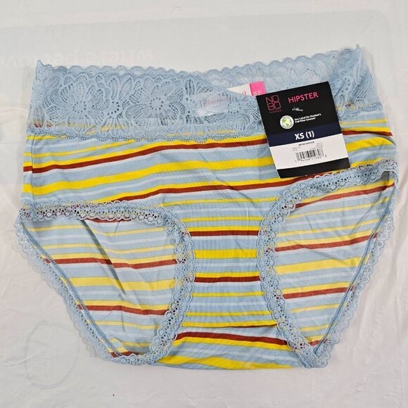 No Boundaries NOBO Micro Lace 4-Pack Multi-Color Hipster Panties - Size XS NWT - Picture 15 of 15
